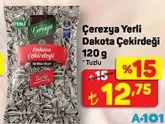 ÇEREZYA YERLİ DAKOTA AYÇEKİRDEĞİ 120 G